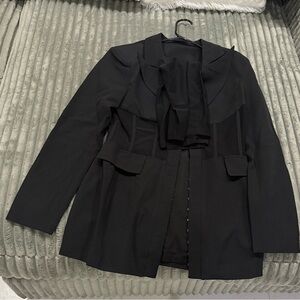 Elegant Black Women's Jacket Set